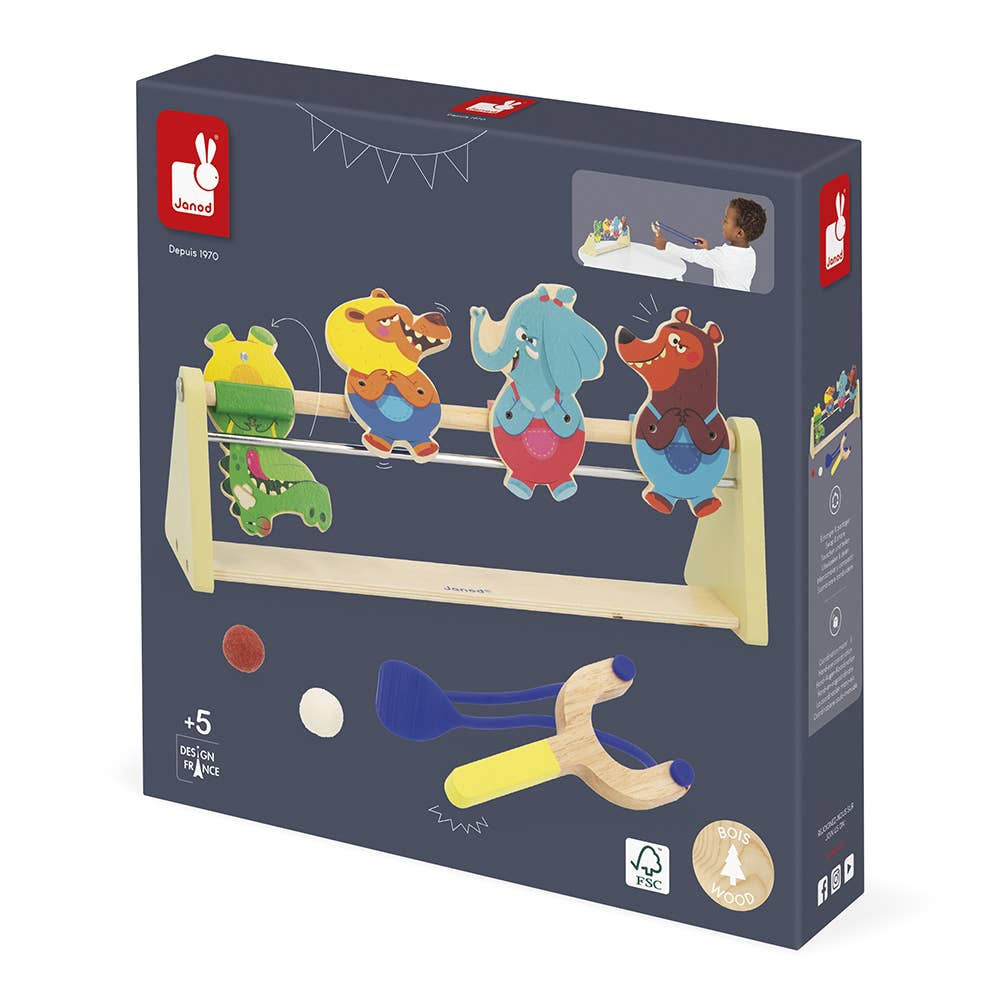 Janod - Applepop Slingshot Shooting Gallery