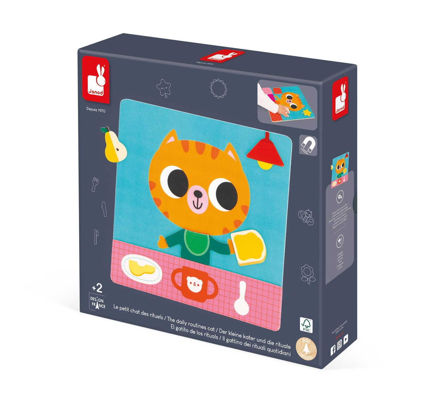Janod - The Daily Routines Cat Magnetic Game