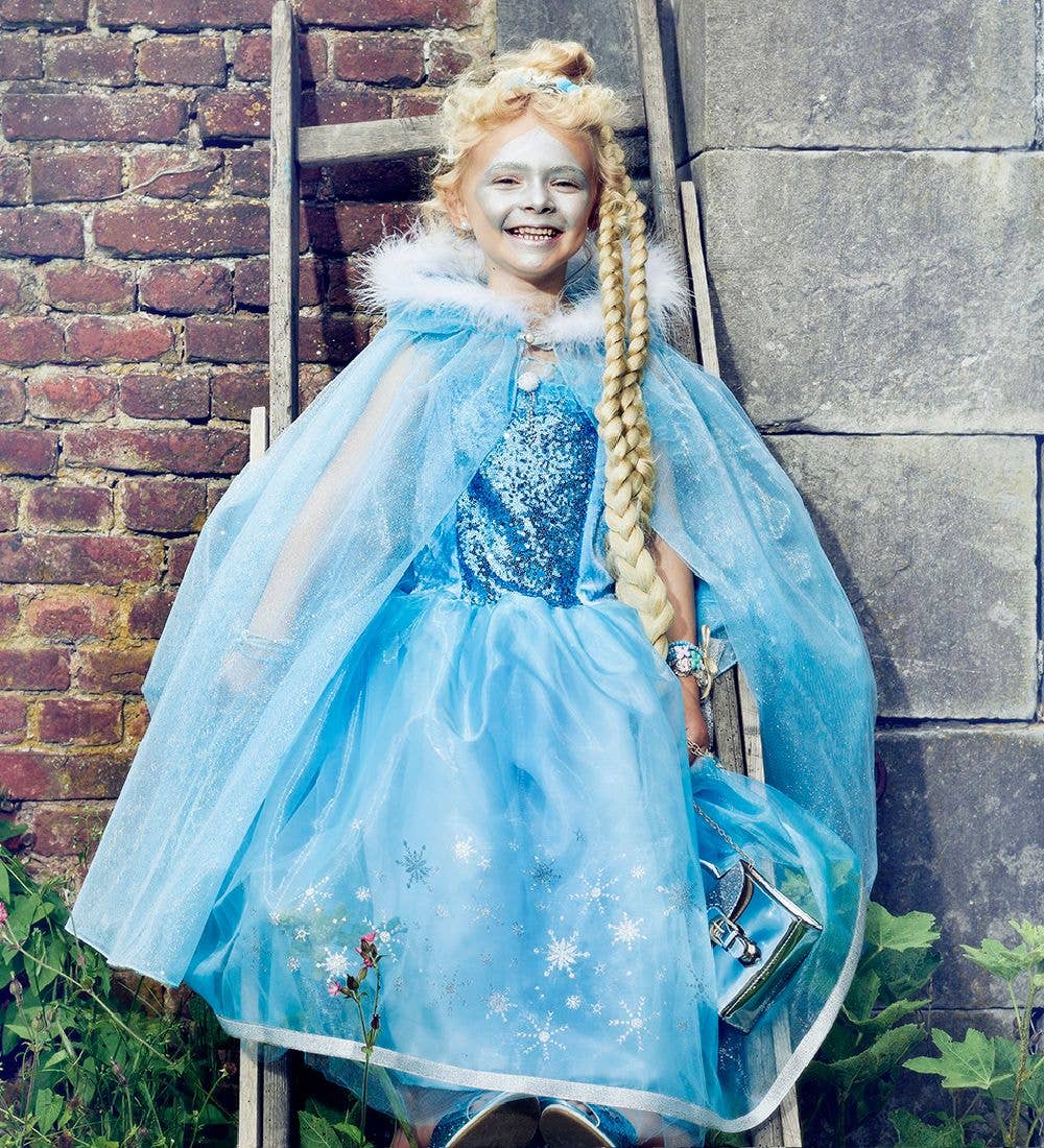 Speedy Monkey - Ice Queen Costume Cape for Kids Carnival & Festive Use (3sz): 5-7 years