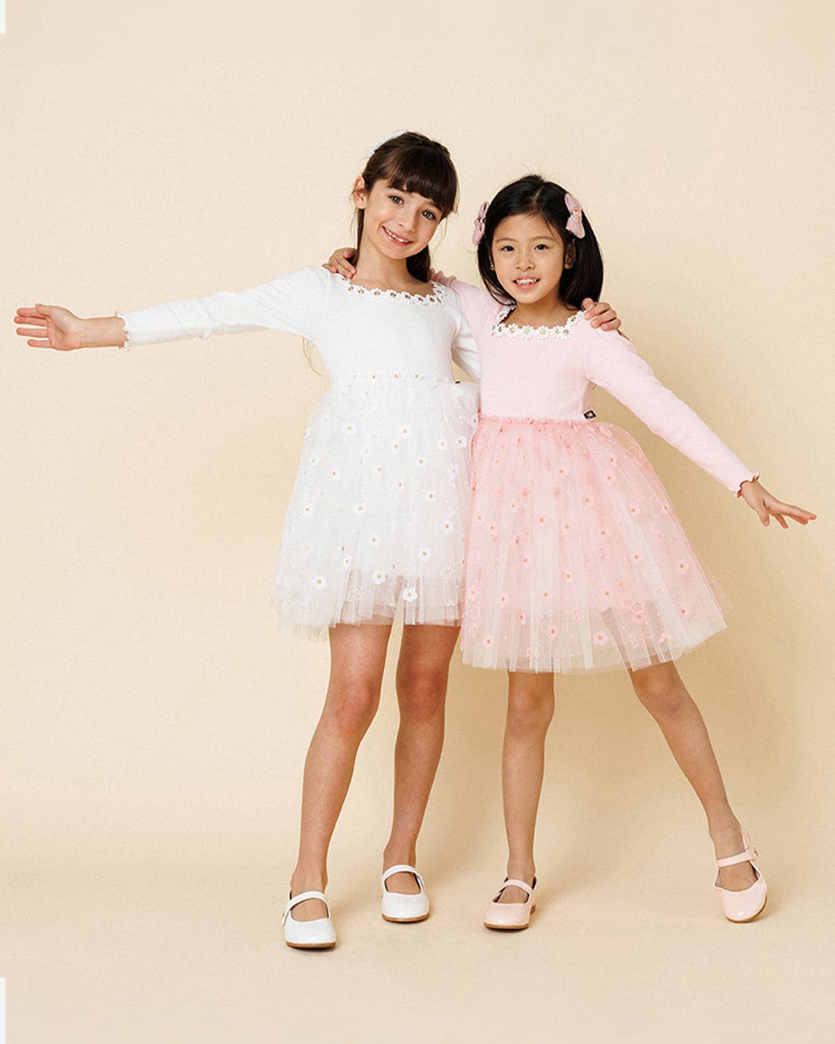 Petite Hailey - Flower Lace Tutu Dress: Pink / 8
