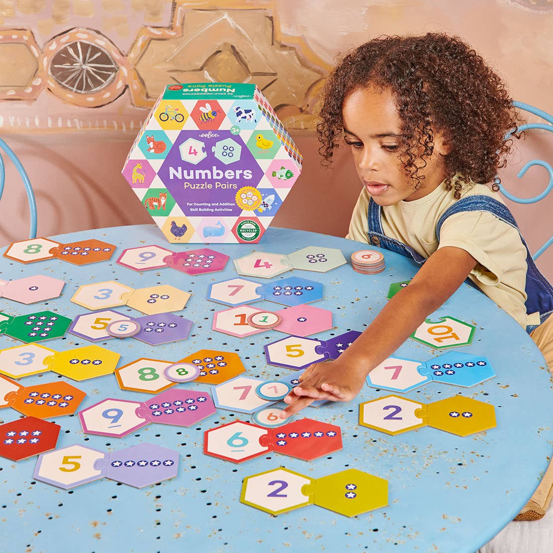 eeBoo - Numbers Hexagon Puzzle Pairs