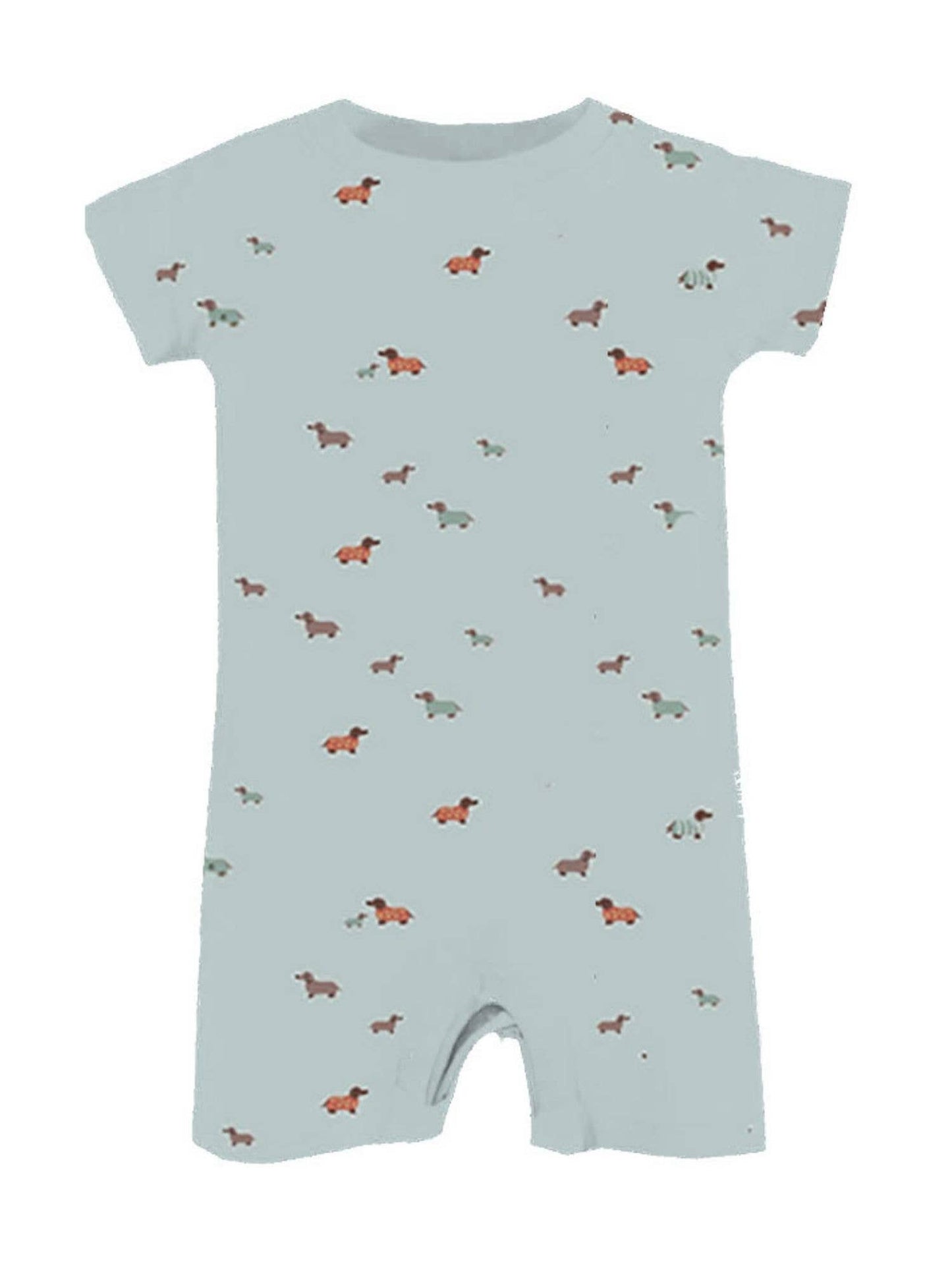 gunamuna - SS26 COTTON SHORTIE ROMPER : Blue Stripe / 12-18months