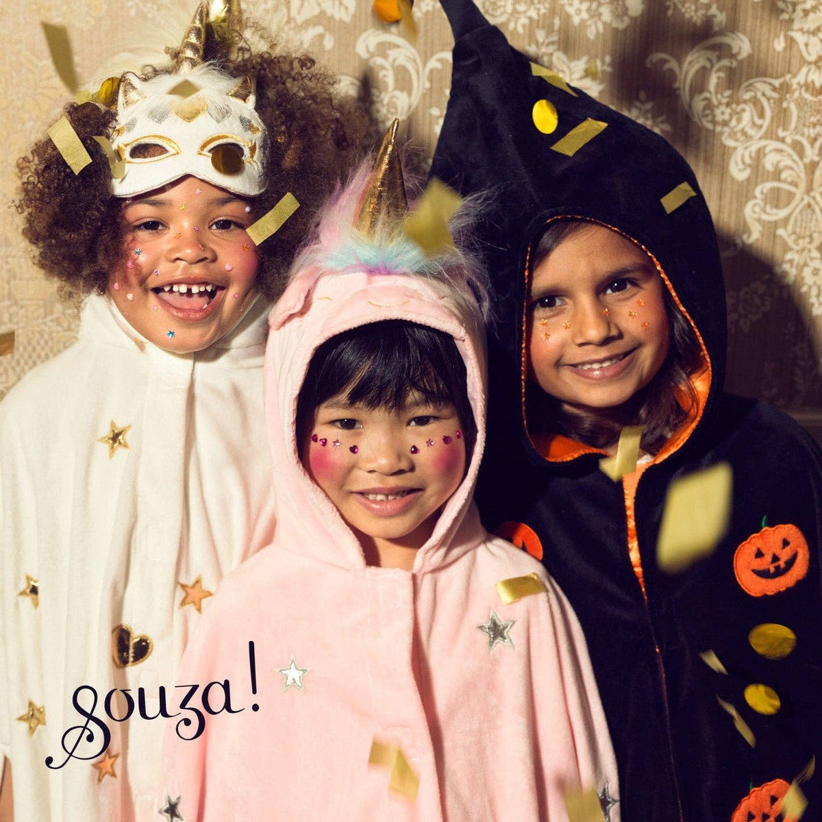 Speedy Monkey - Pumpkin Costume Cape for Kids - Carnival & Festive Use - sz 4-8 yrs