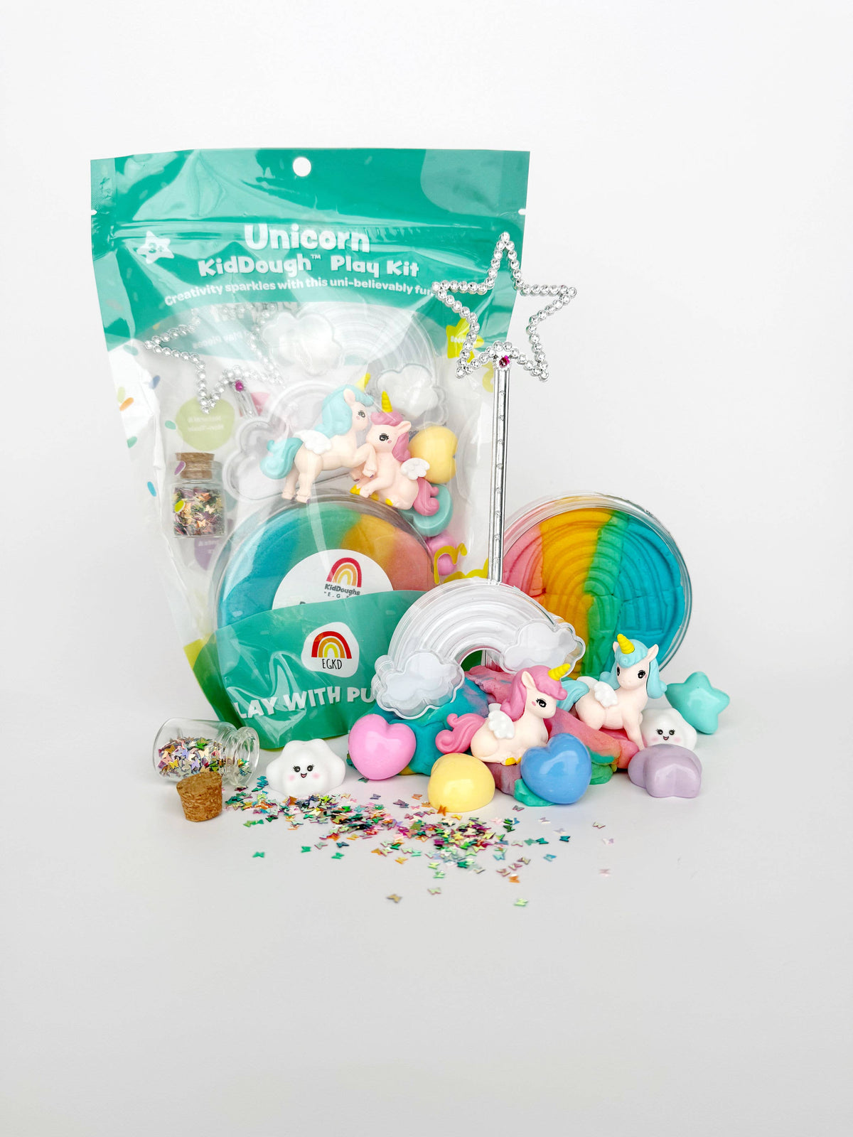 Earth Grown KidDoughs (KidDoughs by EGKD) - Unicorn KidDough Play Kit