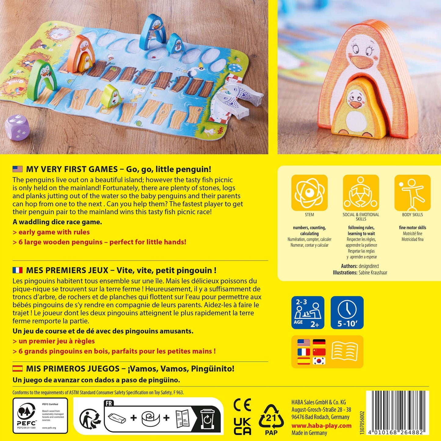 HABA USA - My Very First Games – Go, Go, Little Penguin!