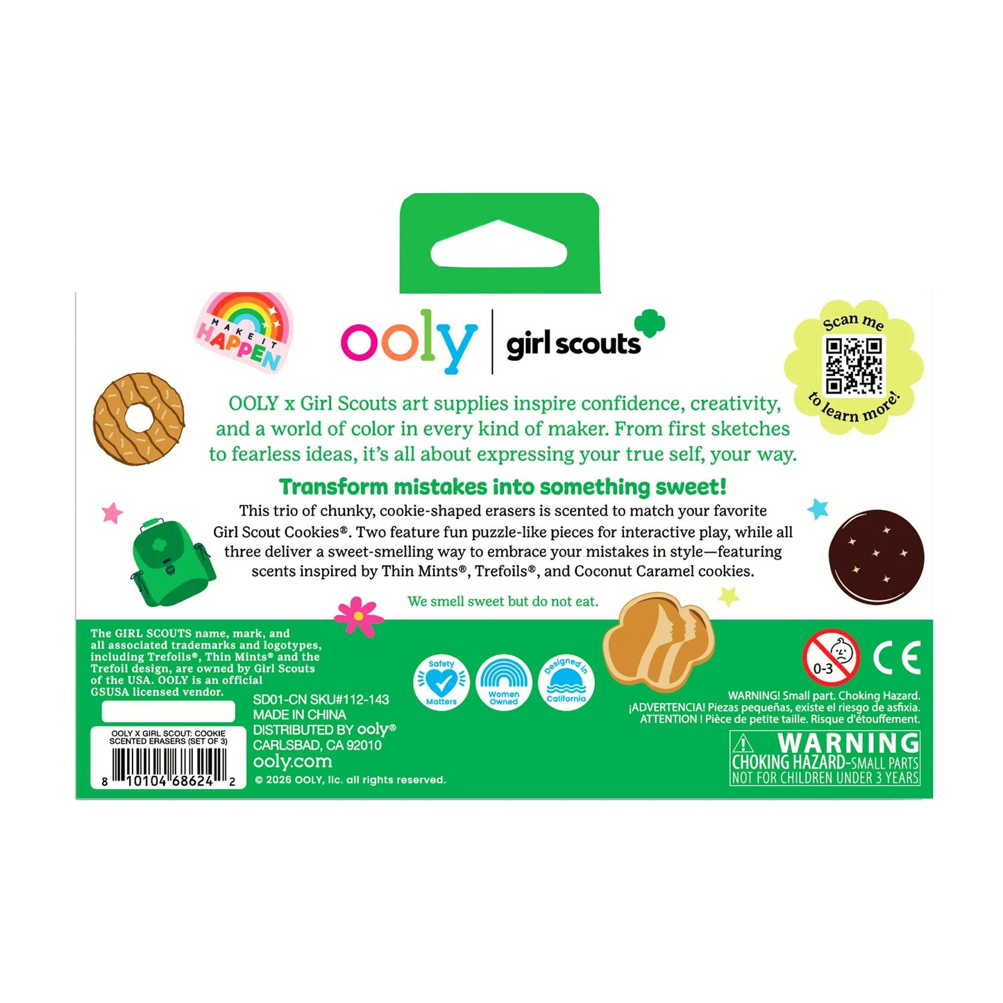 OOLY - OOLY x Girl Scouts Cookie Scented Erasers - Set of 3