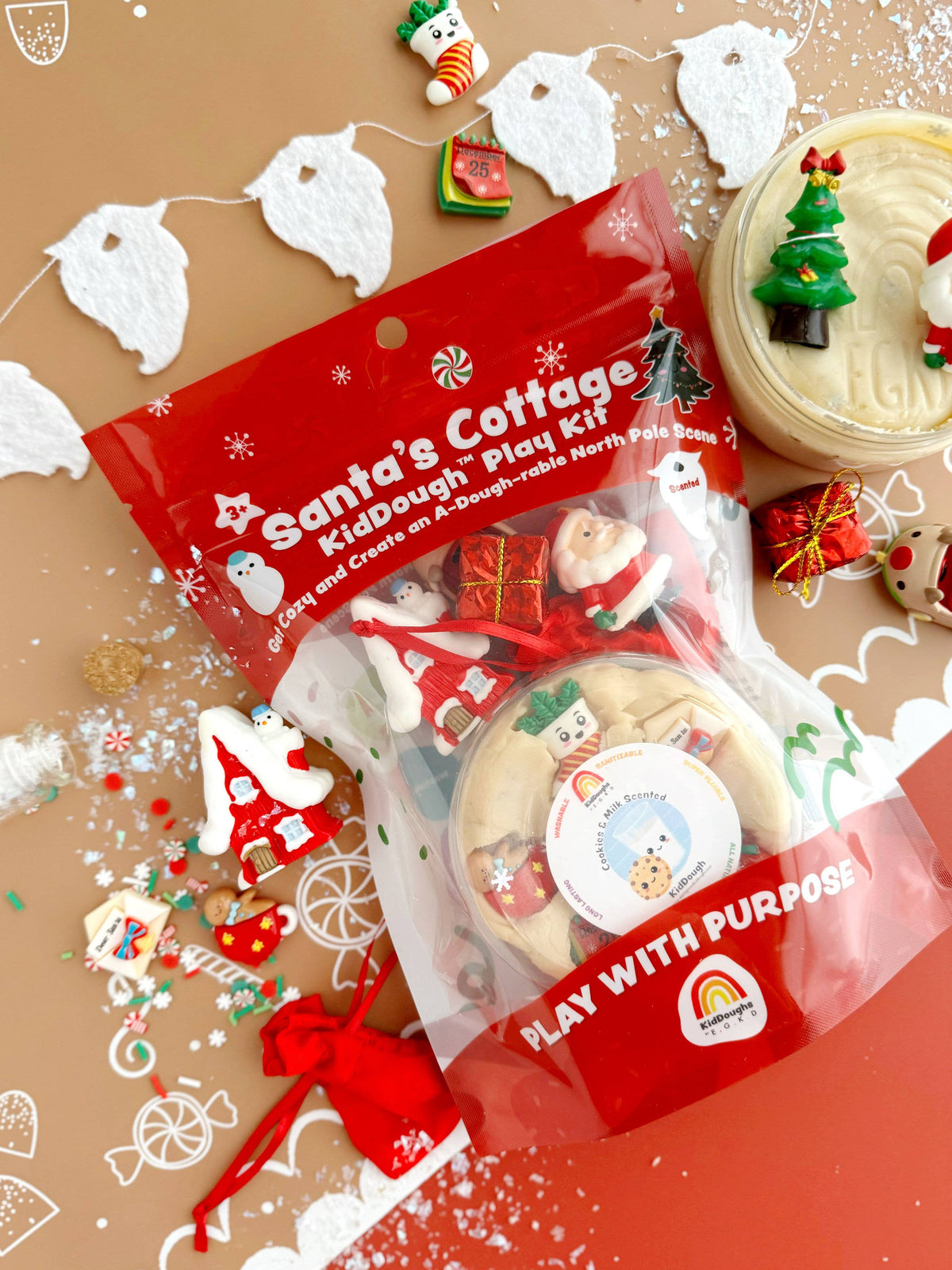 Earth Grown KidDoughs (KidDoughs by EGKD) - Santa's Cottage KidDough Play Kit