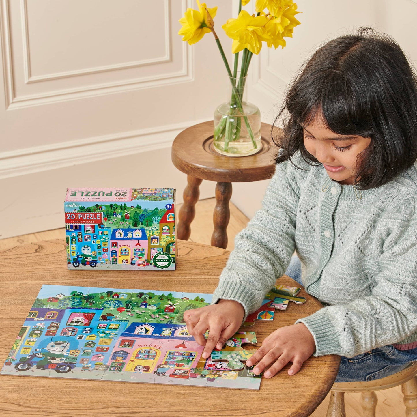 eeBoo - Yumi's Village 20 Piece Puzzle