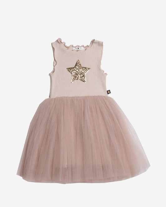 Petite Hailey - PH Star Tutu Dress: Beige / 5