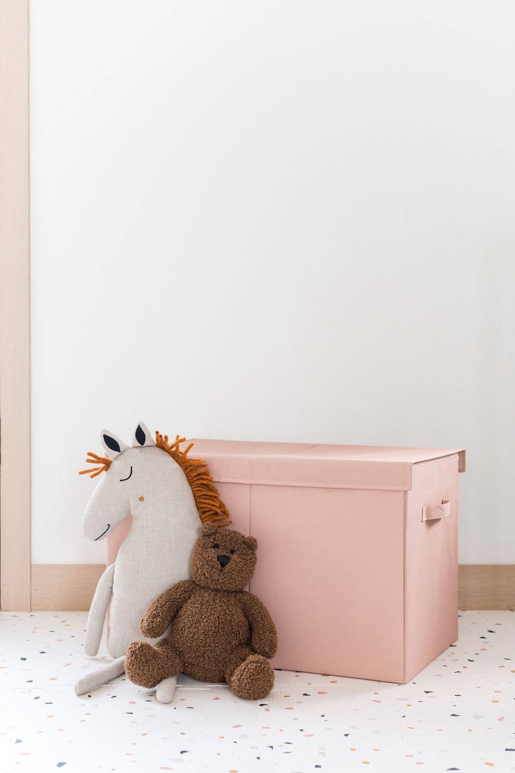 3 Sprouts - Recycled Fabric Folding Chest - Solid Colors: Light Gray