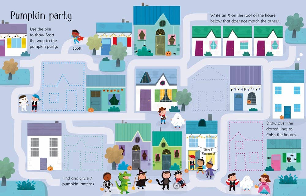 HarperCollins - Wipe-Clean Halloween Activities : Usborne