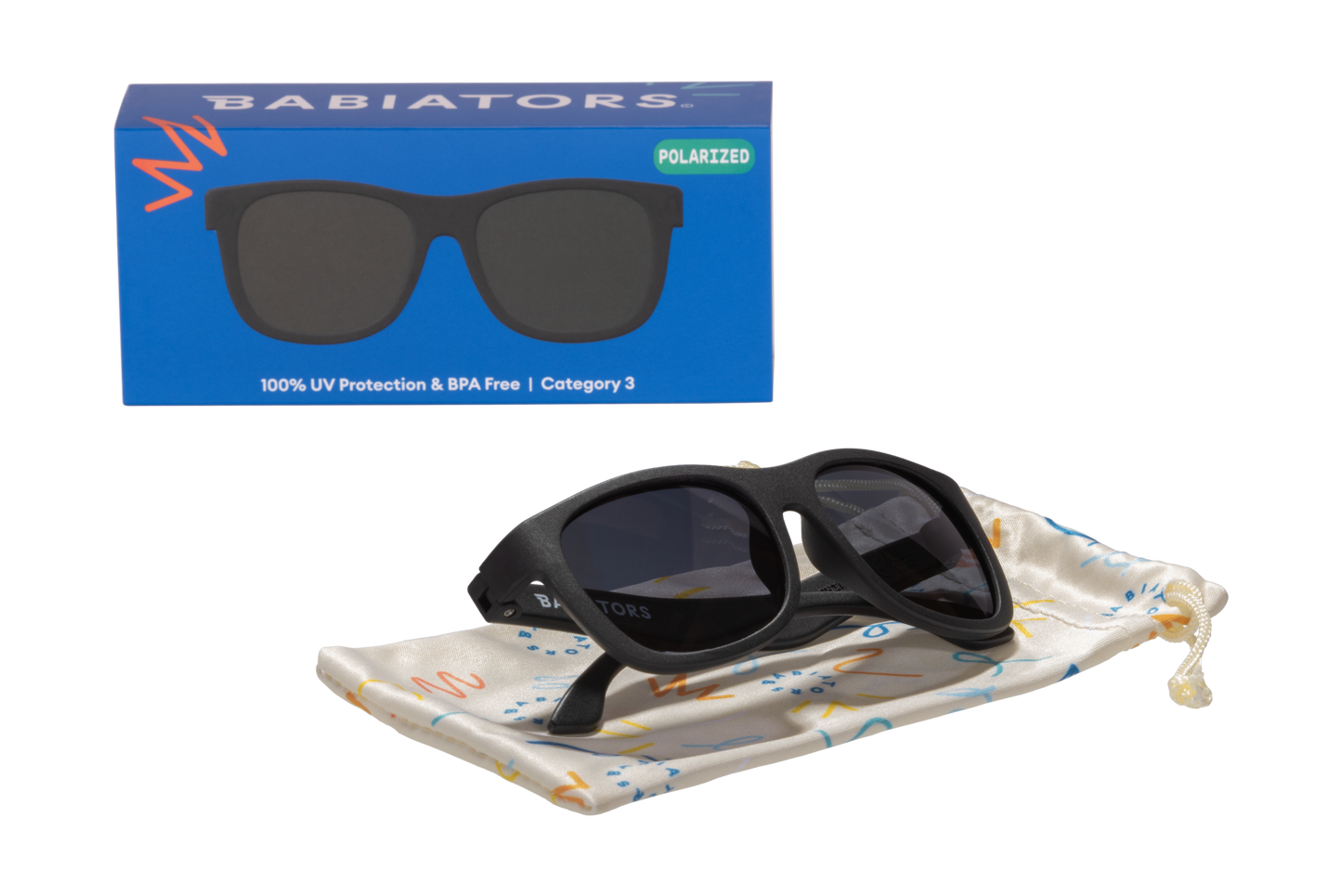 Babiators - Baby and Kids Gradient Lens Polarized Navigators  Sunglasses: Ages 3-5 / Navigator / Jet Black