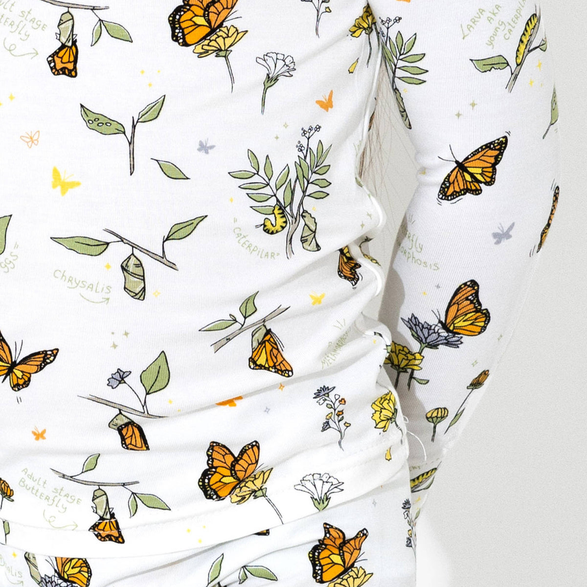 Bellabu Bear - Monarch Butterfly Bamboo Kids Pajamas: 3T