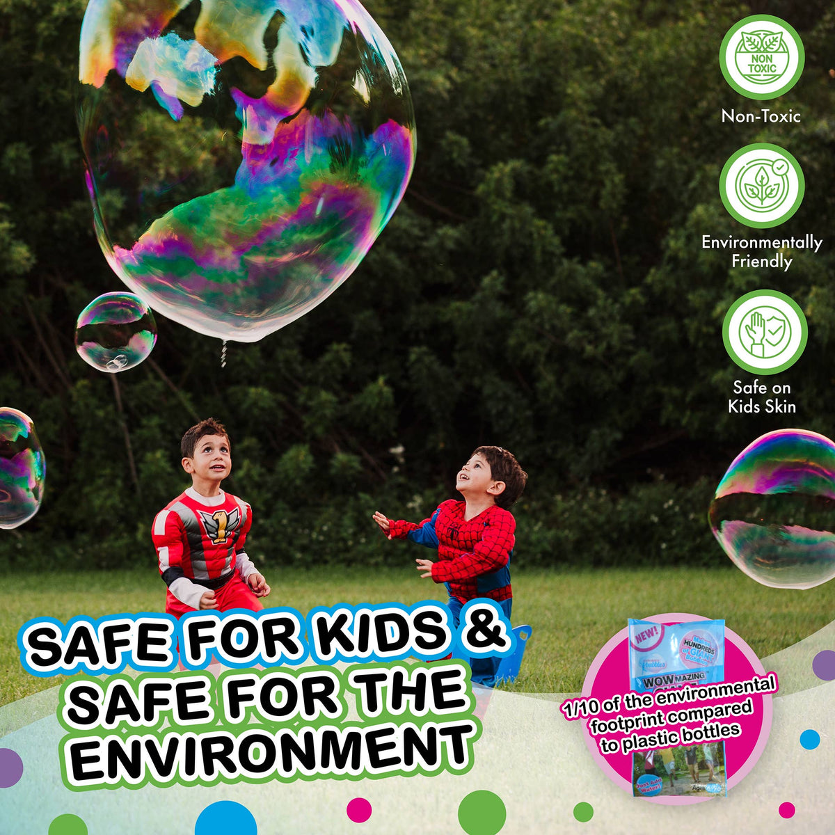 South Beach Bubbles - WOWmazing Giant Bubble Kit: Big Bubble Wands & Concentrate!