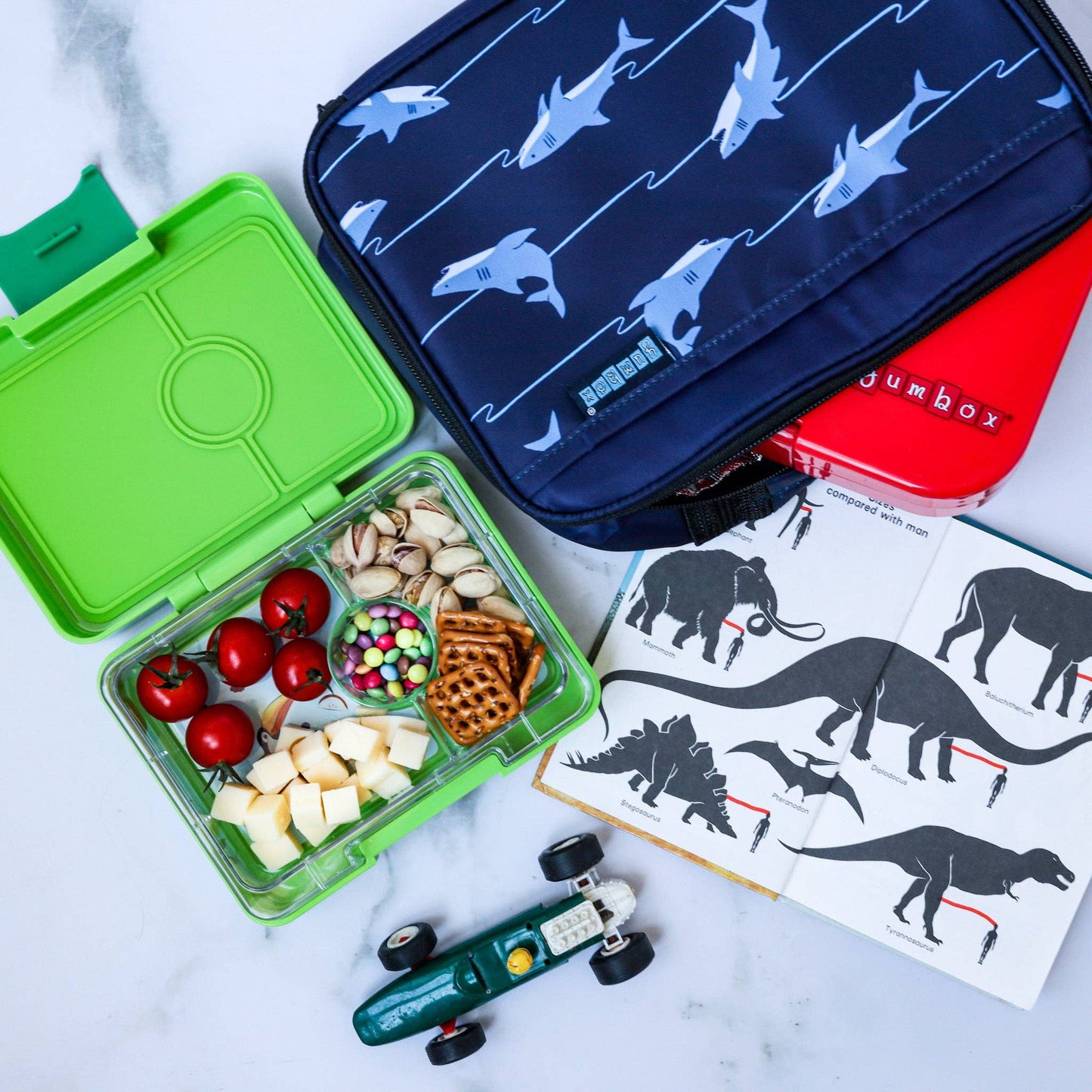 Yumbox - Yumbox Snack - Small Size Bento Lunch Box: Rainbow Power Pink