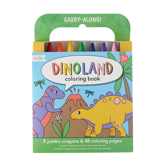 OOLY - Carry Along Crayon & Coloring Book Kit-Dinoland
