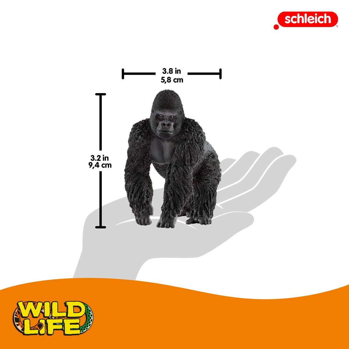 Schleich - Gorilla, Male Jungle Animal Toy