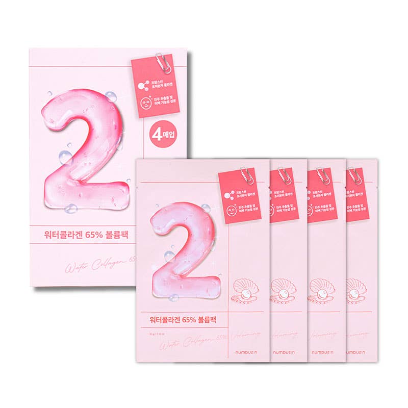 Exod International - Numbuzin No.2 Water Collagen 65% Voluming Sheet Mask: 1 BOX / 4 PCS