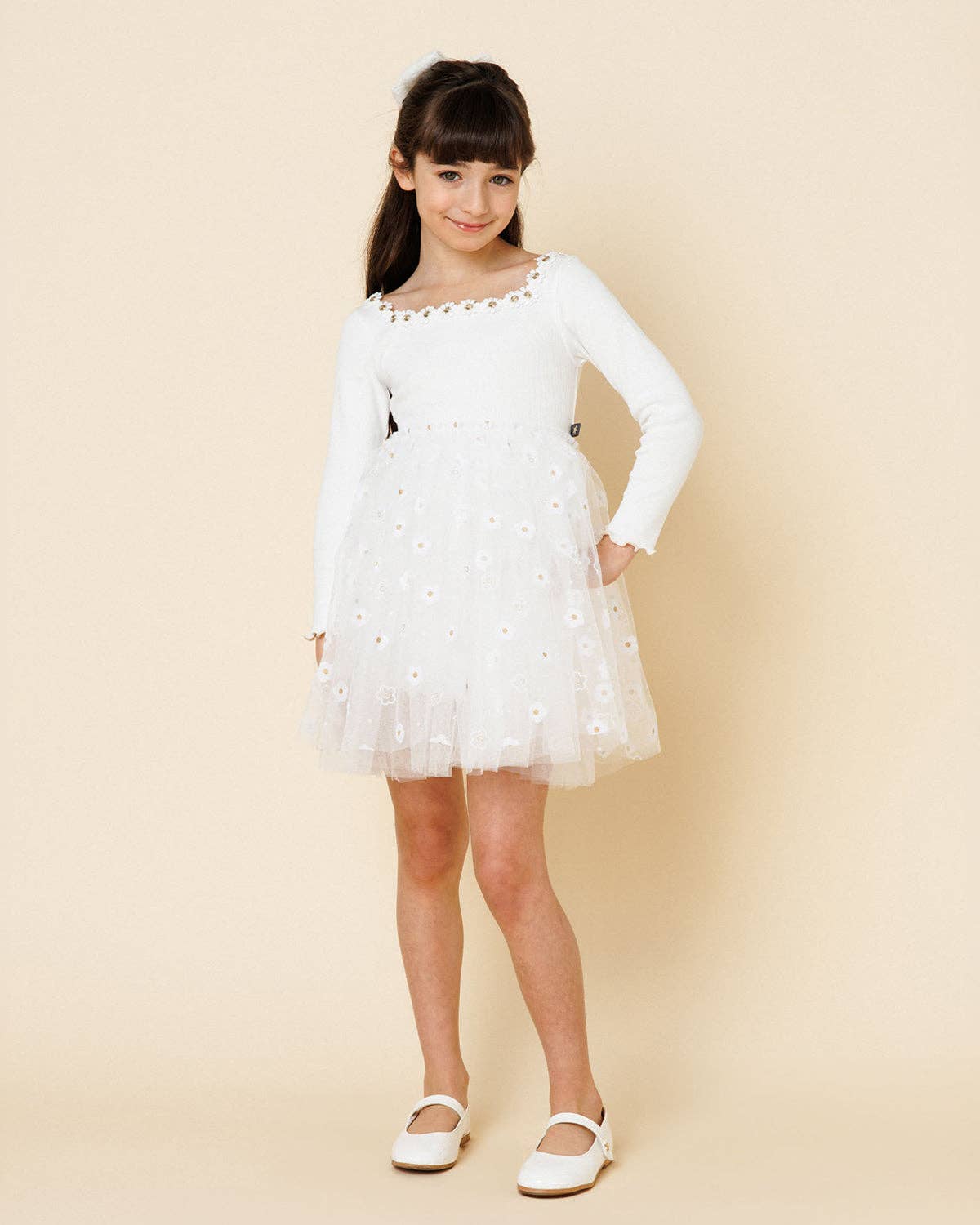 Petite Hailey - Flower Lace Tutu Dress: Pink / 8