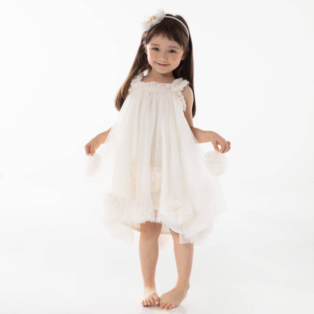 Petite Hailey - PomPom Tutu Dress: Pink / 1-2