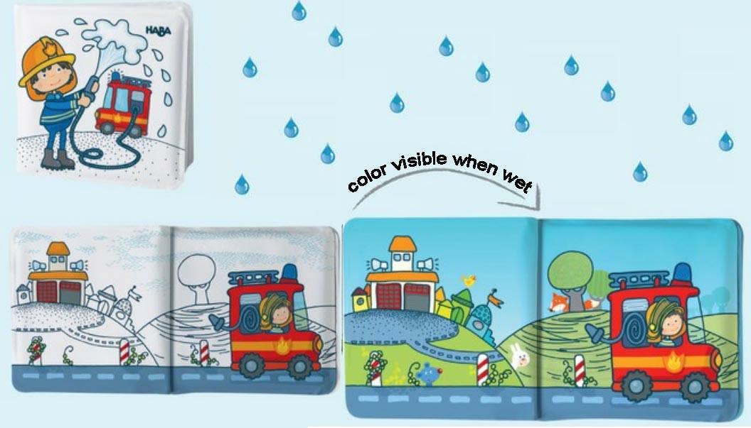 HABA USA - Fire Brigade Magic Color Changing Bath Book