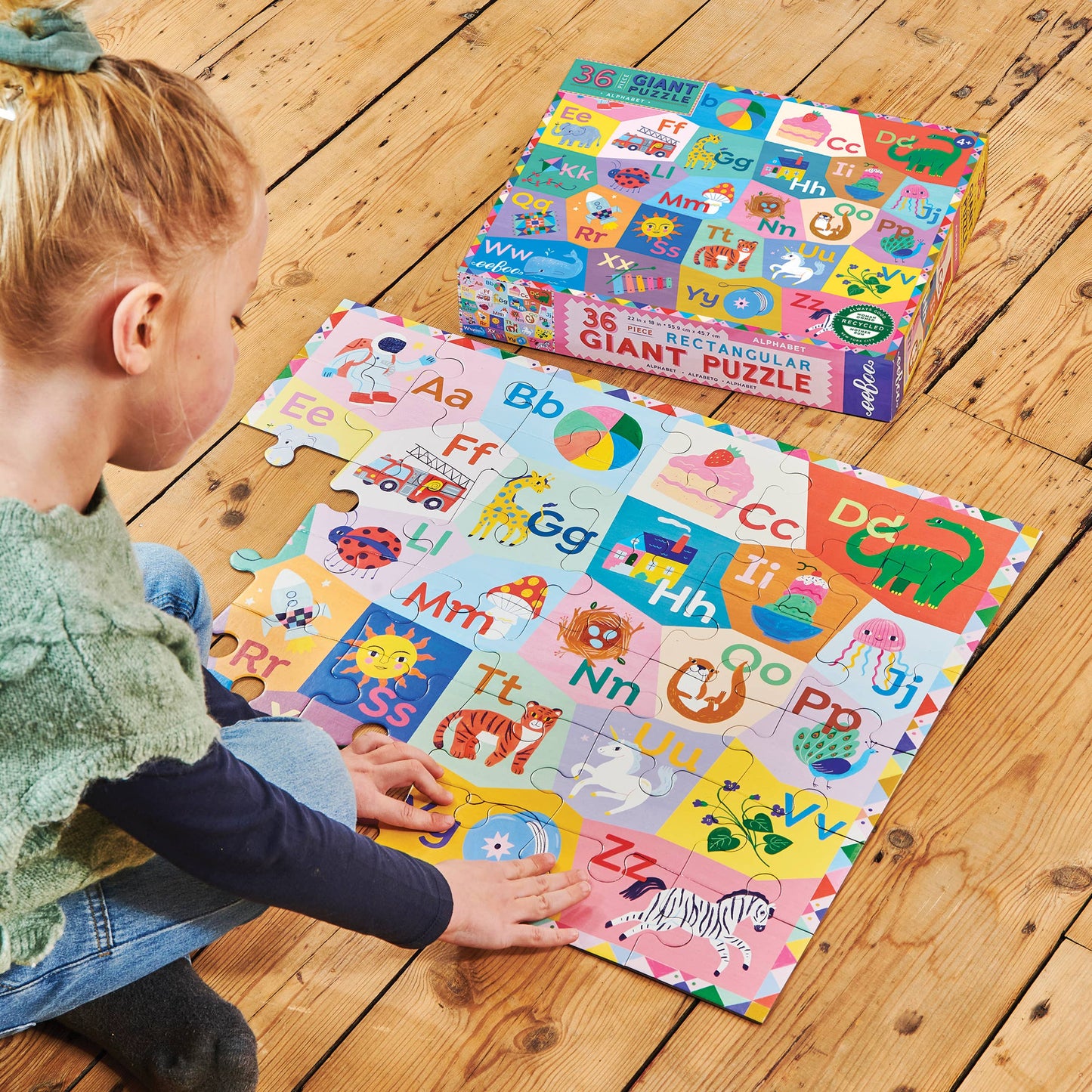 eeBoo - Alphabet 36 Piece Giant Puzzle