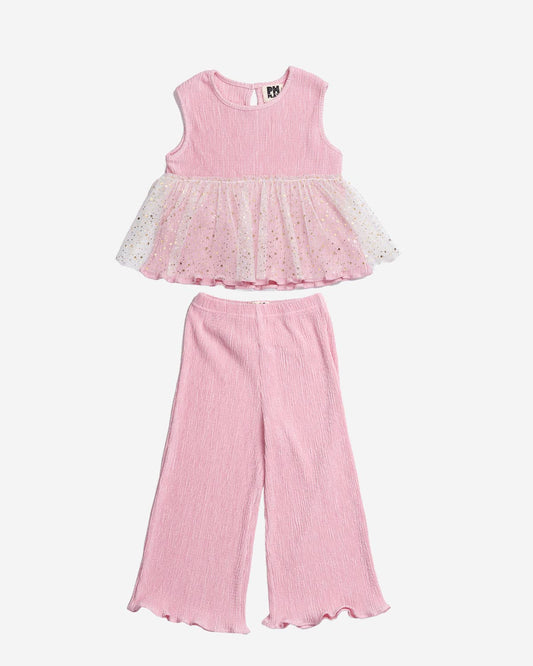 Petite Hailey - Elise Pleats Set: Pink / 4
