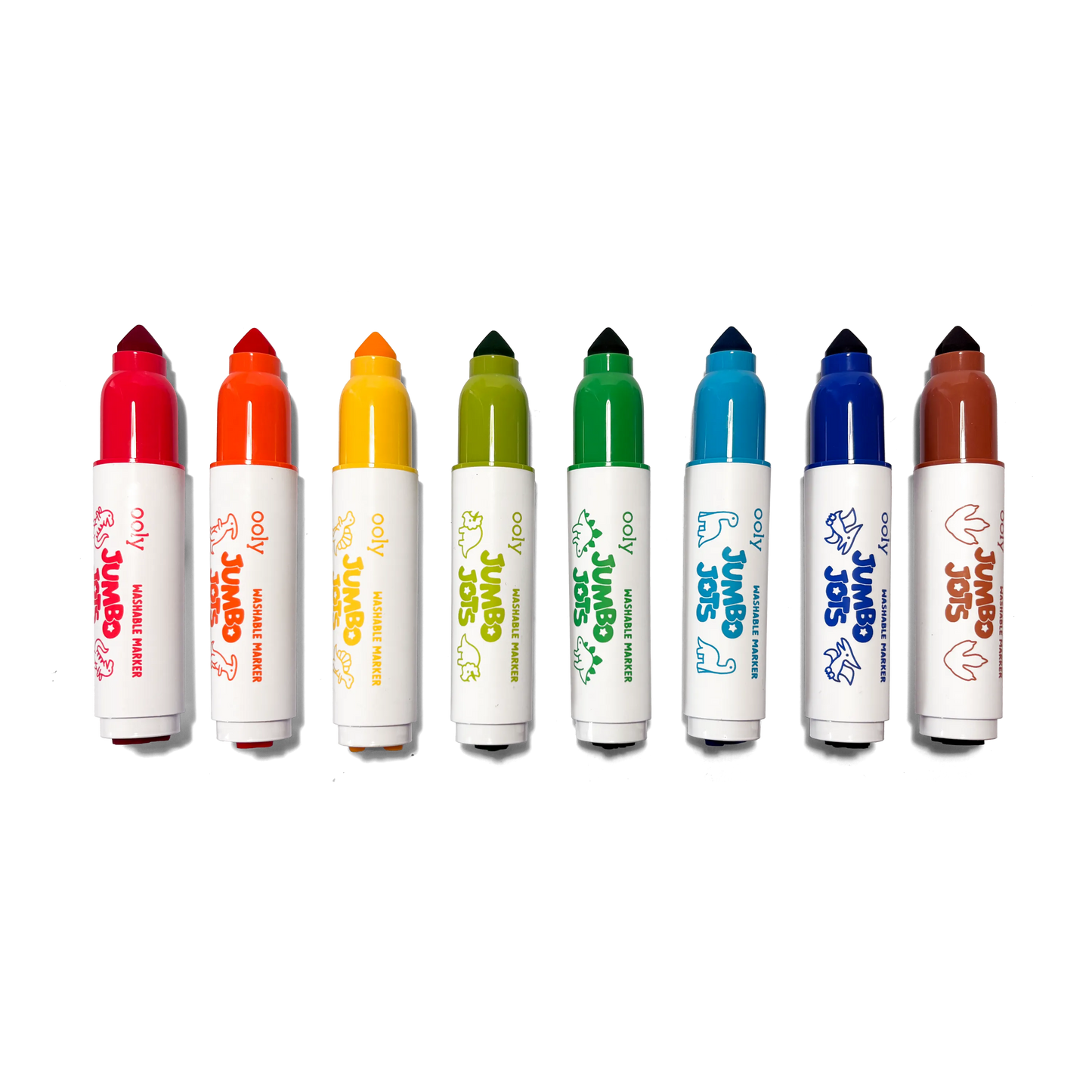 OOLY - Jumbo Jots Dual Tip Dinosaur Stamp Markers - Set of 8