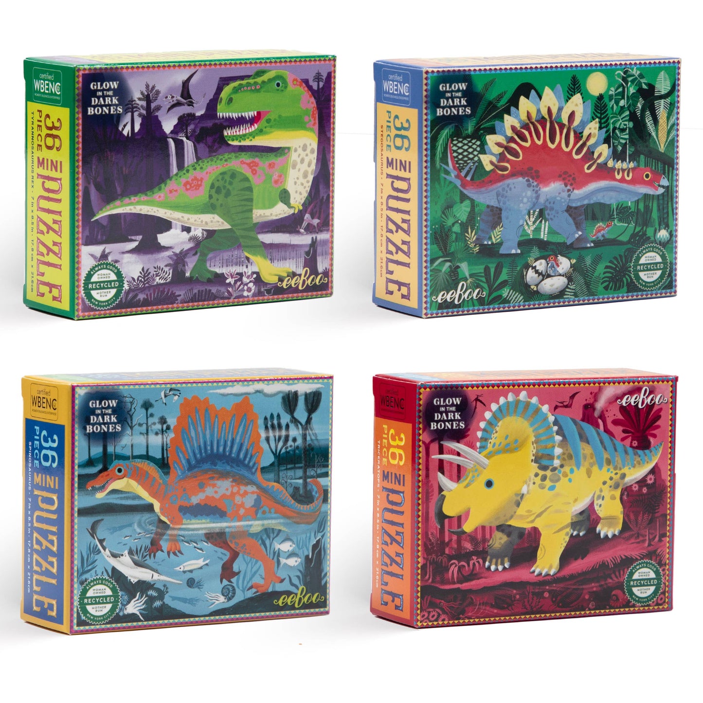 eeBoo - Dino Mini Puzzle Assortment