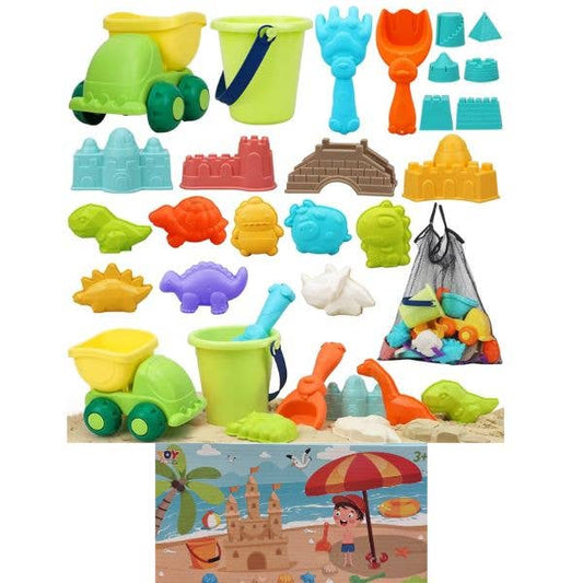 St. Louis Wholesale LLC - Toy Life Sand Toys - #PC6P -Truck & Bucket 29PC Sand Toy Set
