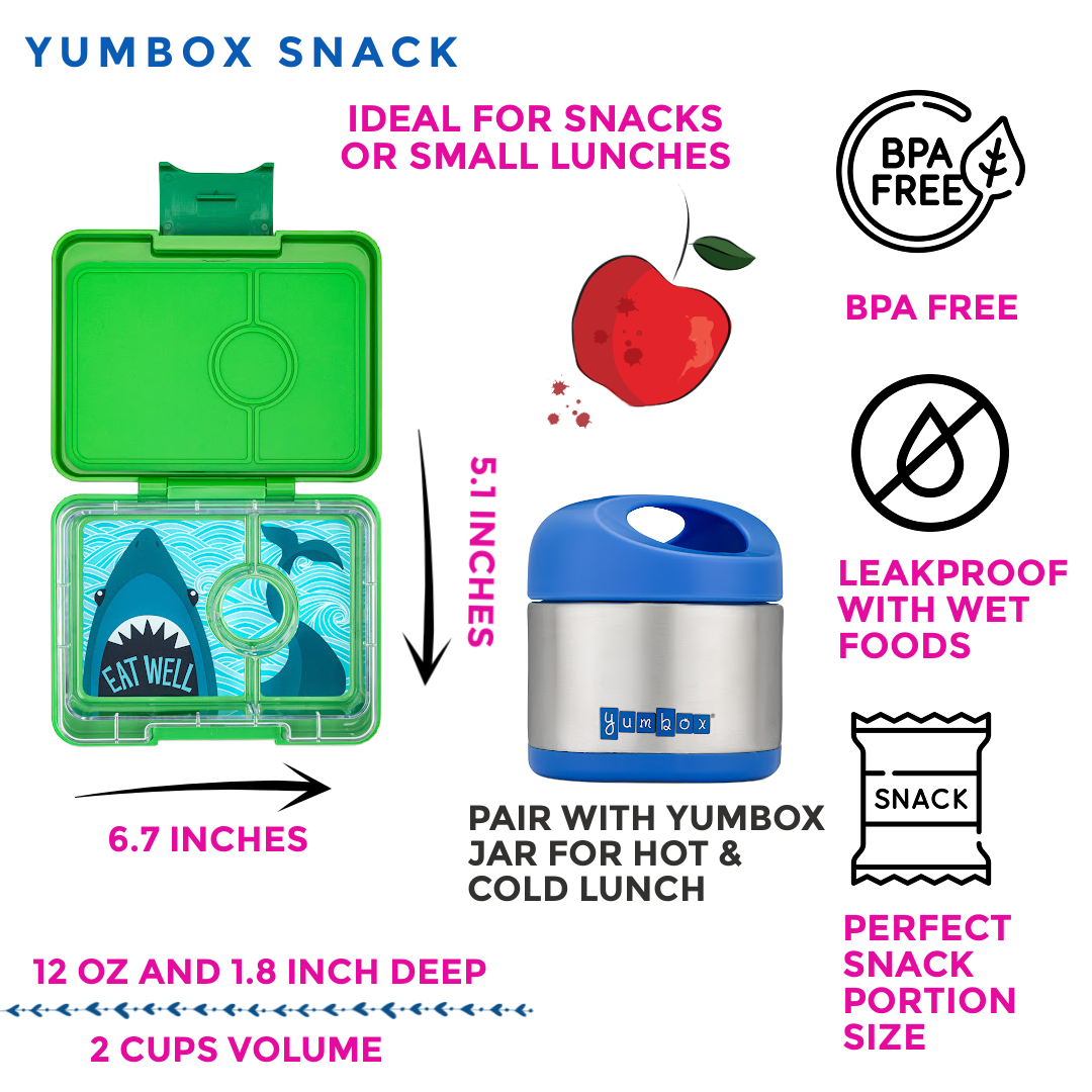 Yumbox - Yumbox Snack - Small Size Bento Lunch Box: Unicorn Lavande Purple