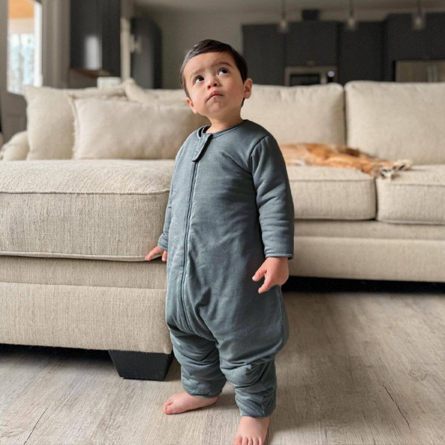 gunamuna - SS26 LONG SLEEVE FOOTIE SLEEP BAG : Baseball goose / 12-18M / 1.0