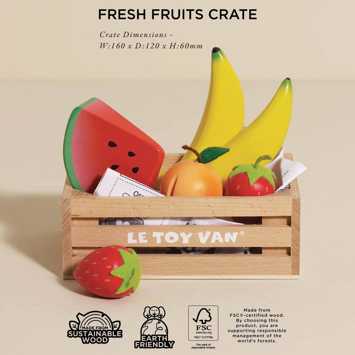 Le Toy Van, Inc. - Smoothie Fruit Wooden Market Crate