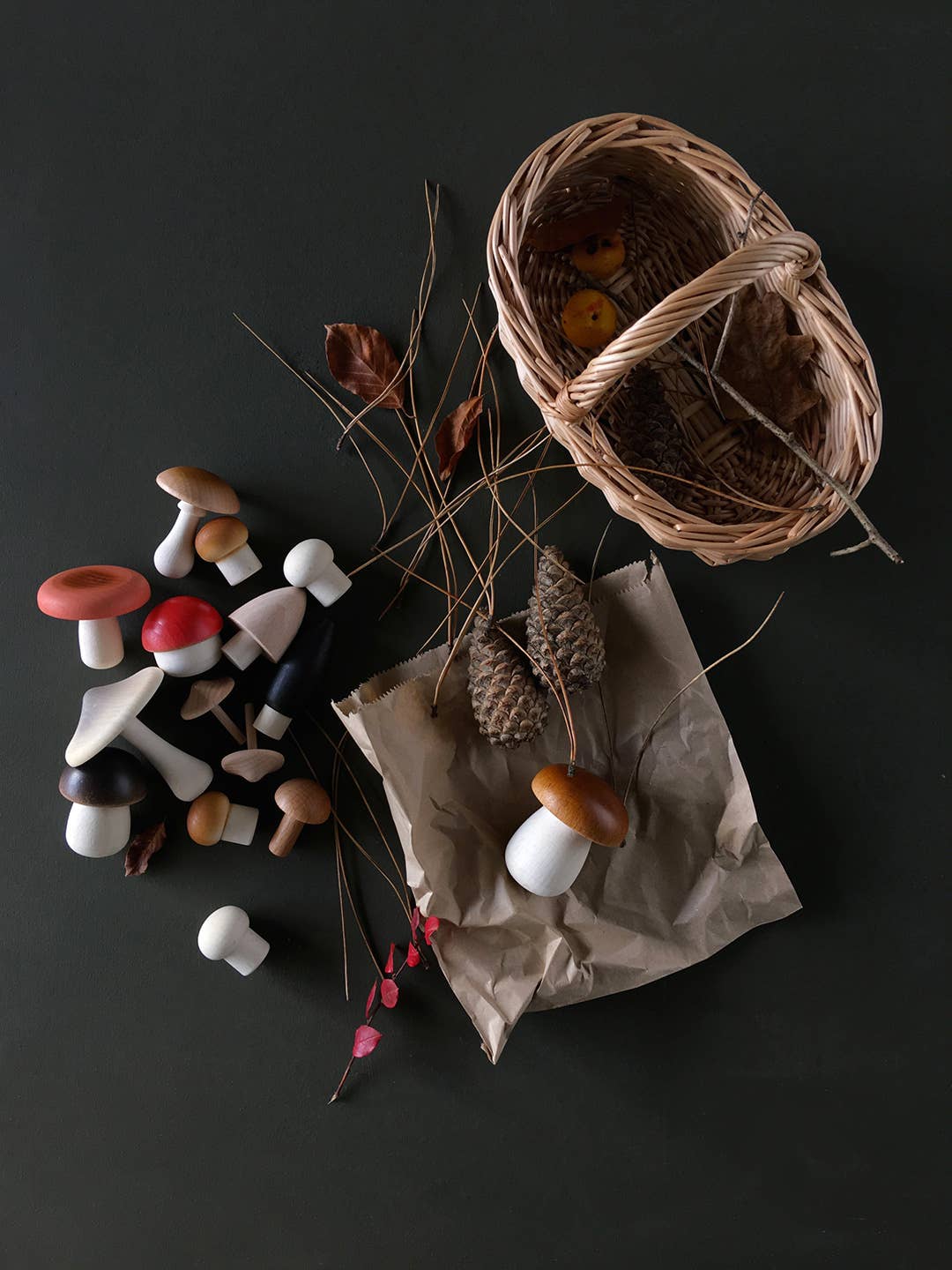 Moon Picnic - Forest Mushrooms Basket