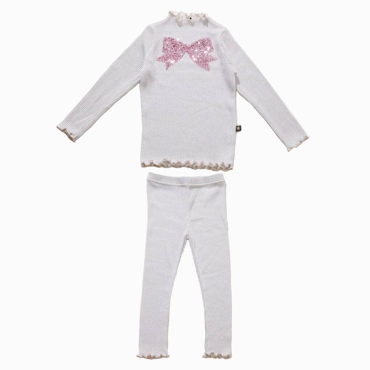 Petite Hailey - Bow Metallic Set: Silver / 18M