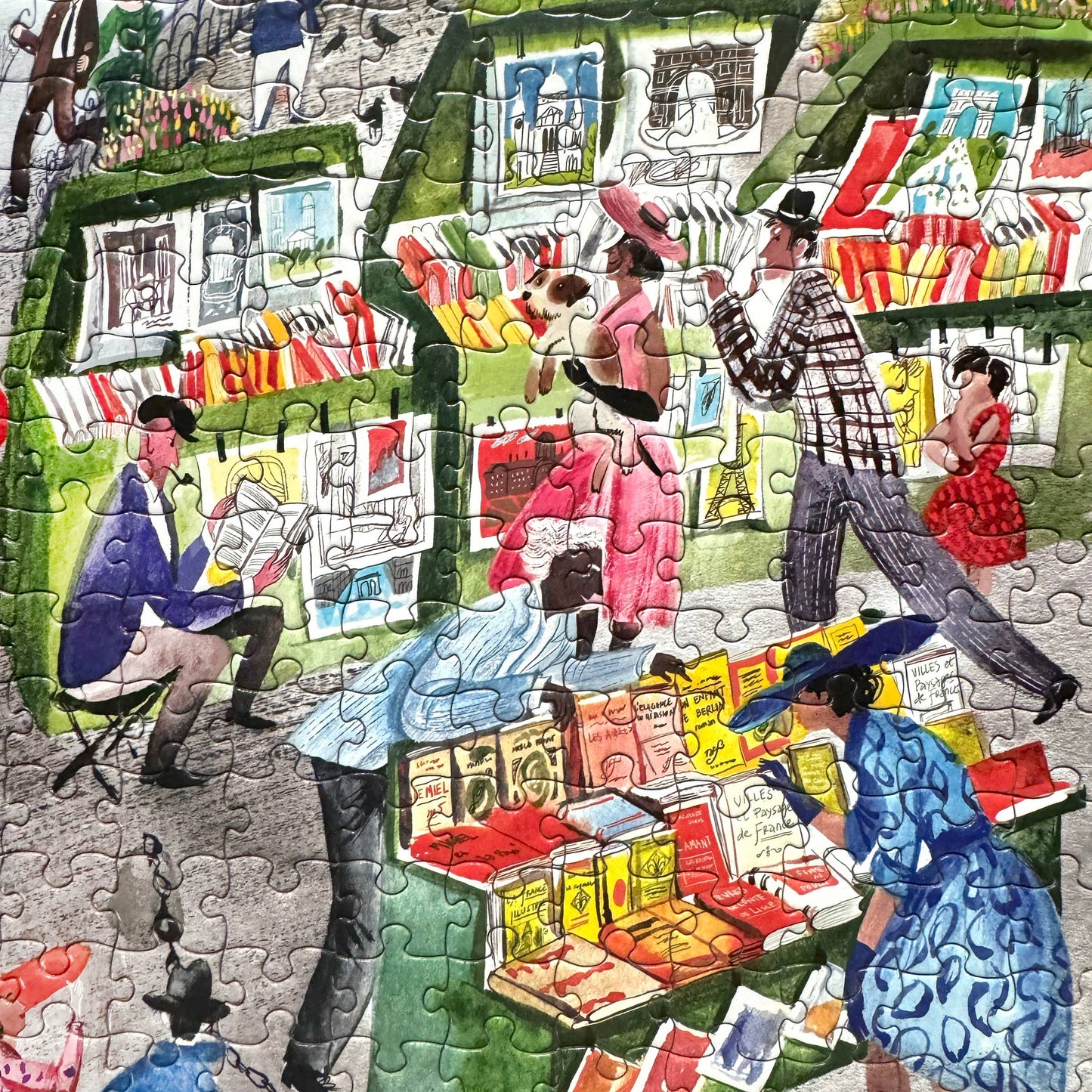 eeBoo - Paris Bookseller 1000 Piece Square Puzzle