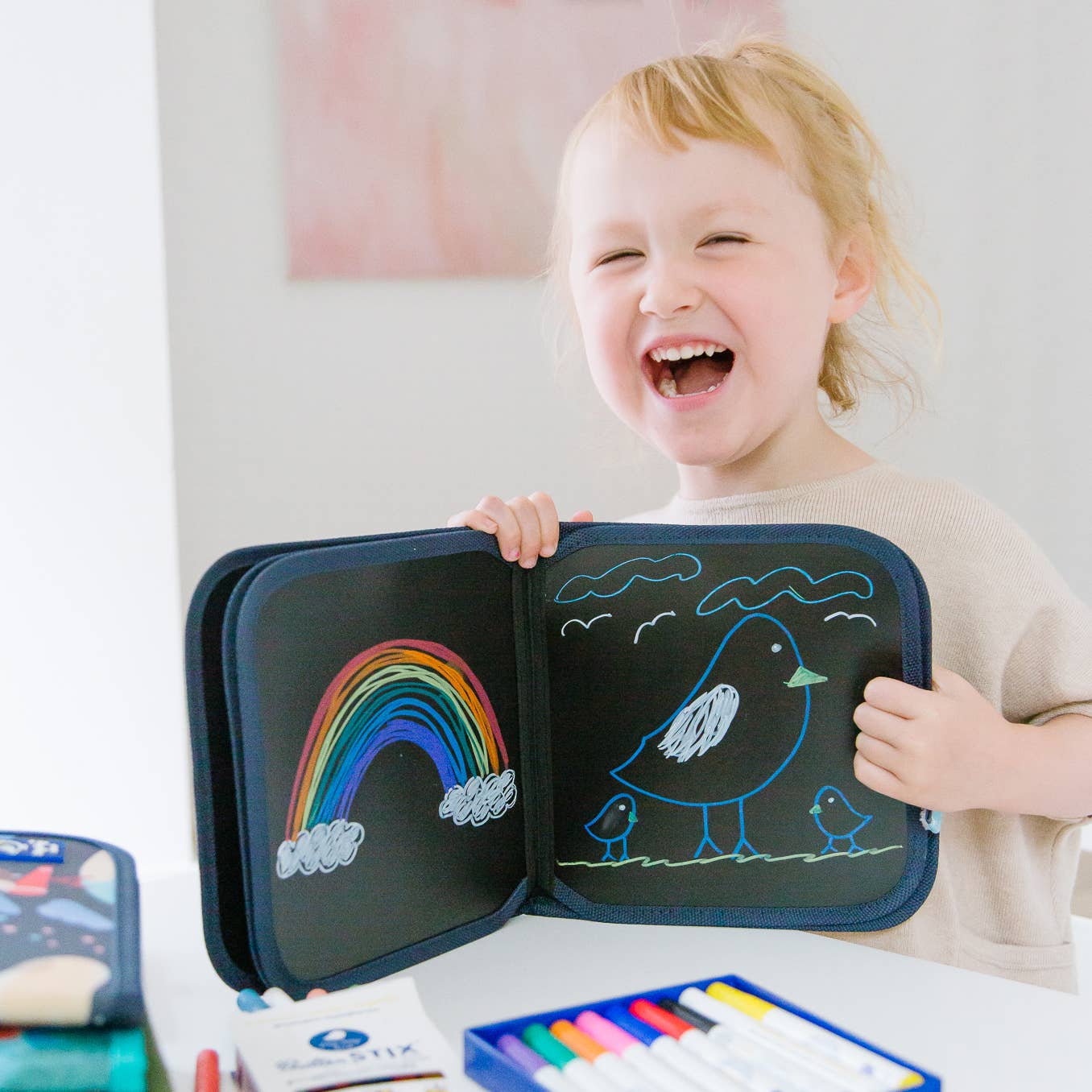 Jaq Jaq Bird - Spaceship Activity Dry Erase Book