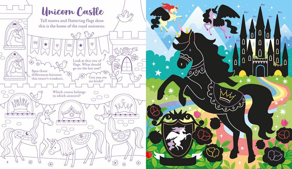HarperCollins - Usborne Scratch Activities Unicorns: Rosie Dickins