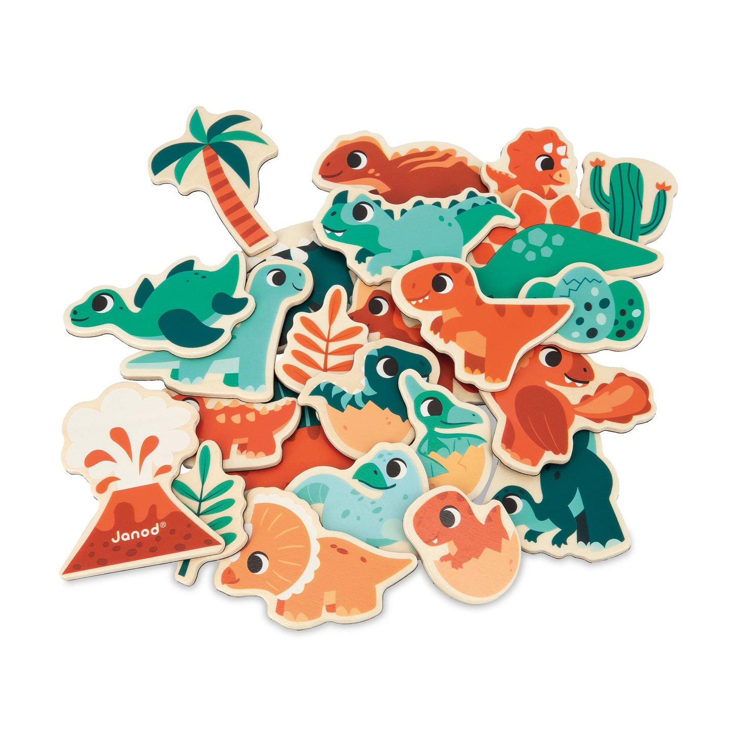 Janod - Dino - Dino Magnets - 24 Pieces..