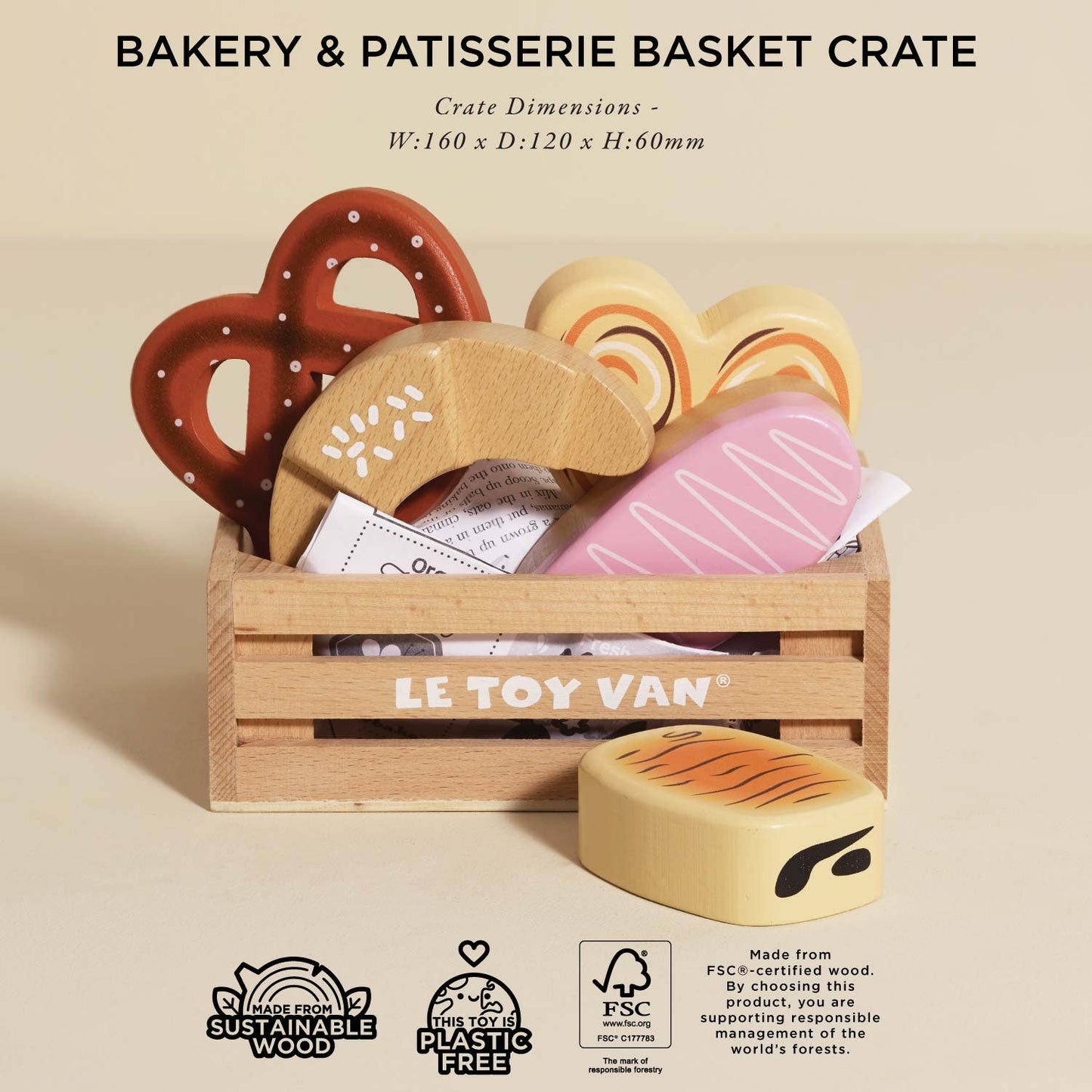 Le Toy Van, Inc. - Bakery & Patisserie Wooden Market Crate