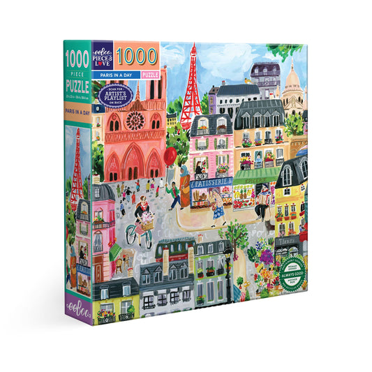 eeBoo - Paris in a Day 1000 Piece Puzzle