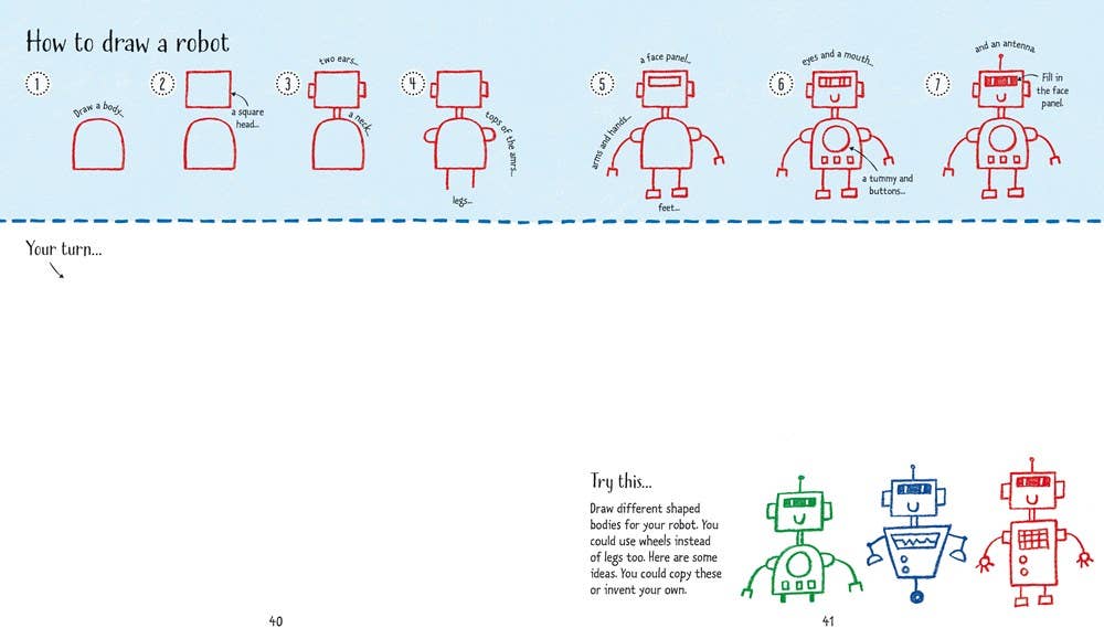 HarperCollins - Step-By-Step Drawing Book : Usborne