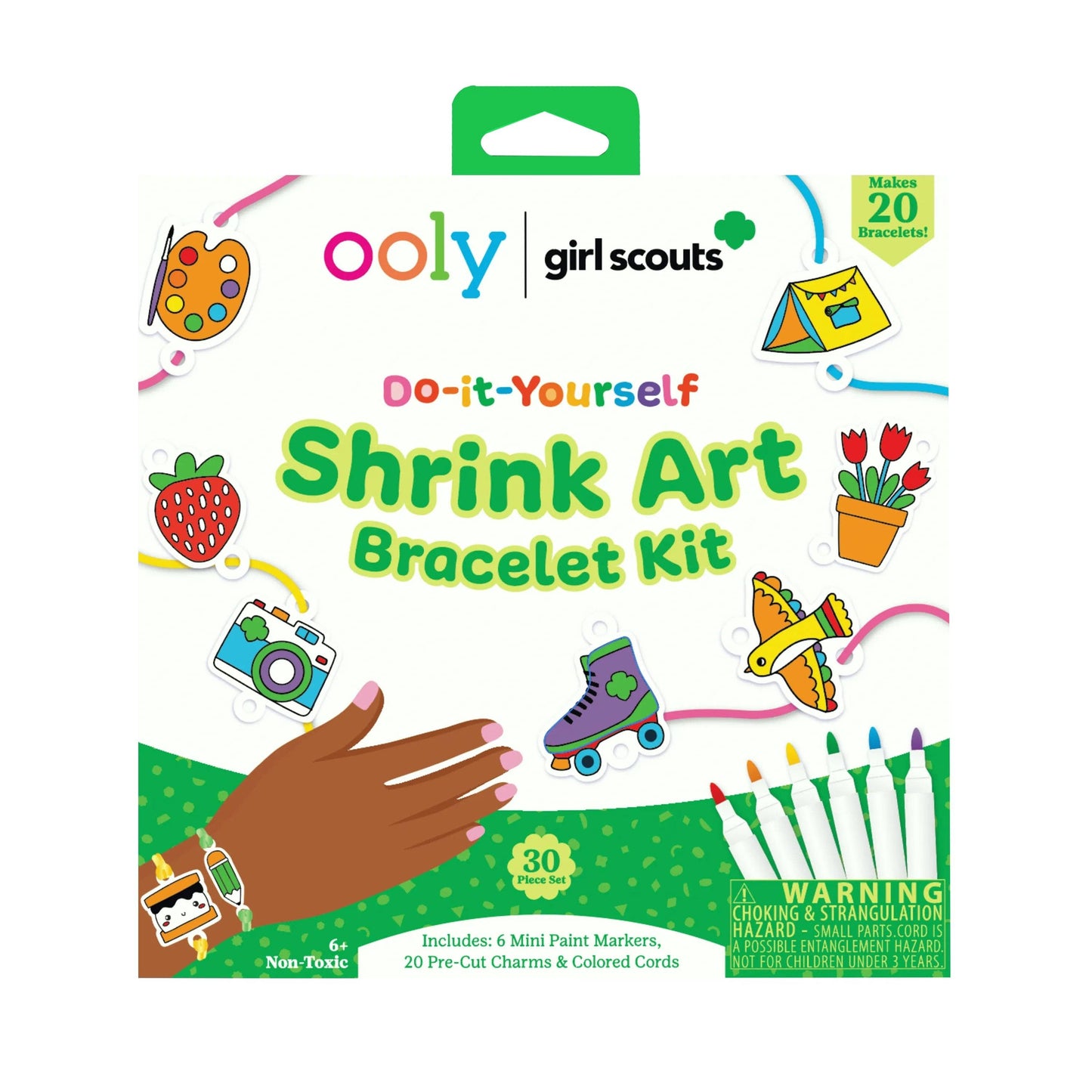 OOLY - OOLY x Girl Scouts: Do-It-Yourself Shrink Art Bracelet Kit (30 PC Set)