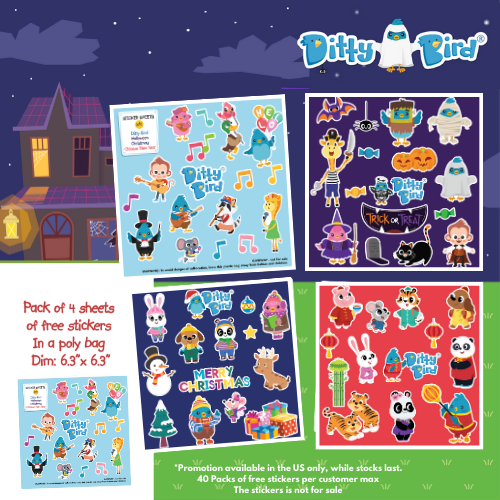 Ditty Bird - PROMO New Retailers|Buy 40 books, Get Free Stickers+Display