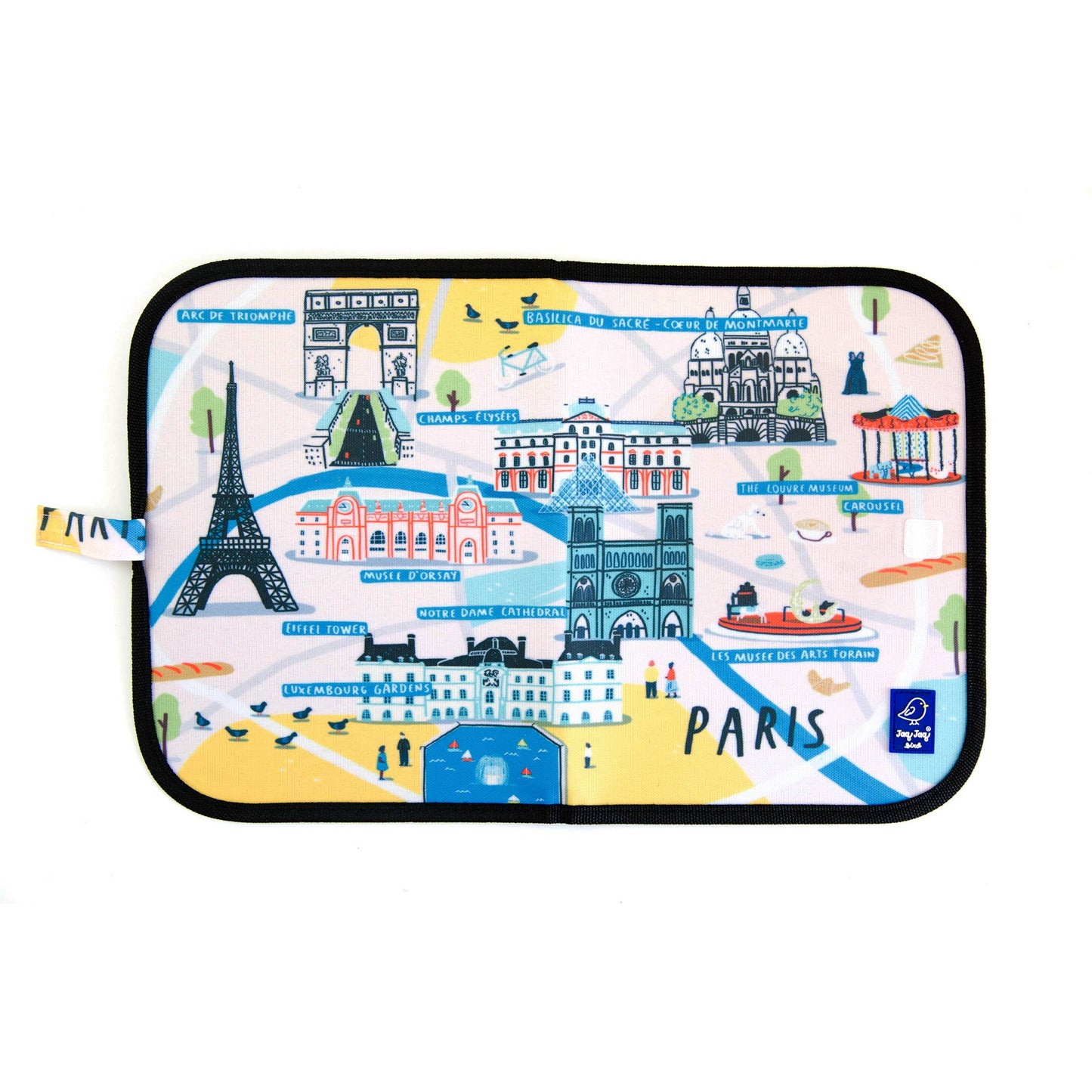 Jaq Jaq Bird - Paris Dry + Wet Activity Placemat, gifts for kids