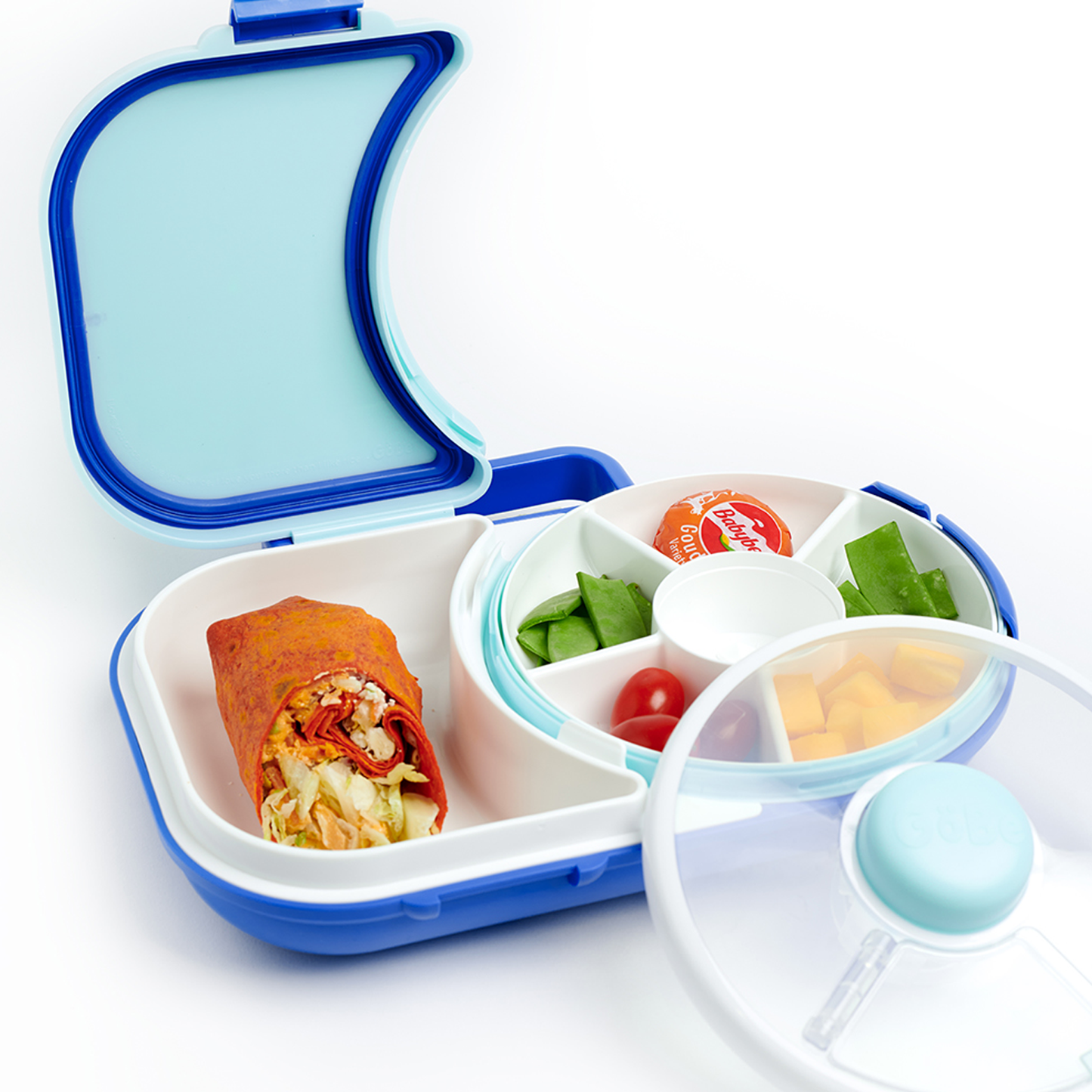 GöBe Kids - GoBe Kids Lunchbox with Snack Spinner: Blueberry Blue