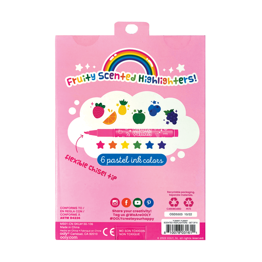 OOLY - Yummy Yummy: Fruit Scented Highlighters (Set of 6)