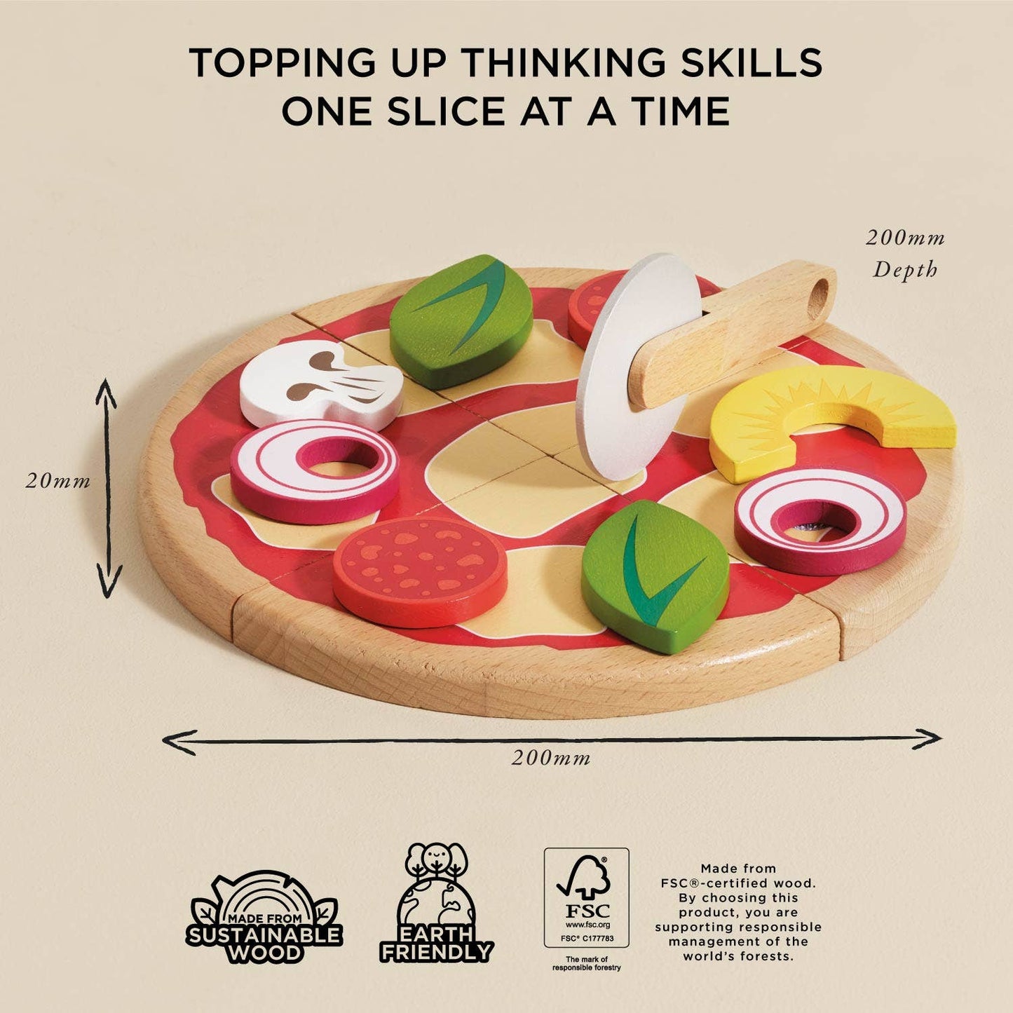 Le Toy Van, Inc. - Pizza & Toppings with Slice Cutter