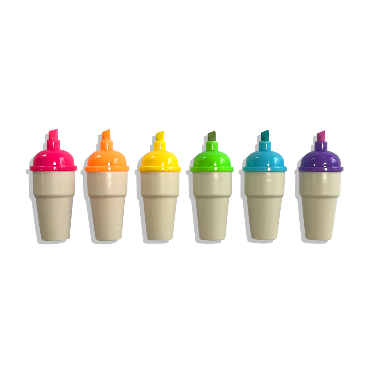 OOLY - Sweet Scoops: Neon Highlighters - Strawberry Scent (Set of 6
