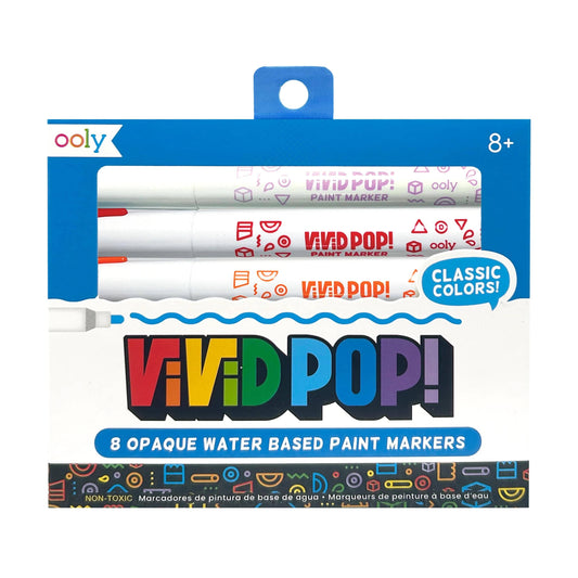 OOLY - Vivid Pop! Water Based Paint Markers - 8 Colors